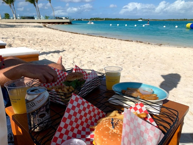  Burgers & Mimosas on the private beach at Blue Haven 