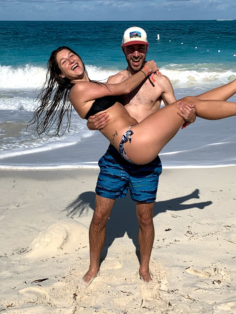  This is us on Grace Bay Beach! We prefer the smaller, more private beaches such as “Construction” and Princess Alexandra to the larger, popular ones but still had to check it out. 