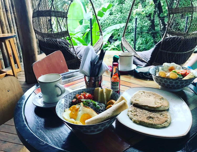 Breakfast at La Selina hostel did not disappoint and it was definitely the substance of this meal that got us through 8 hours of climbing and exploring the Cerro Chato Volcano! Looking at this now is bringing back the best of memories, and making me drool.